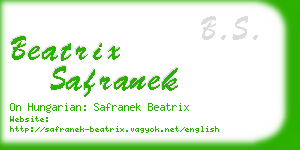beatrix safranek business card